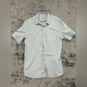 Lululemon Mens Large Light Grey Button Down Commission Shirt